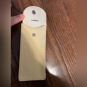 Cellini small accessory bag watch bag snap closure buttery, soft leather. EUC